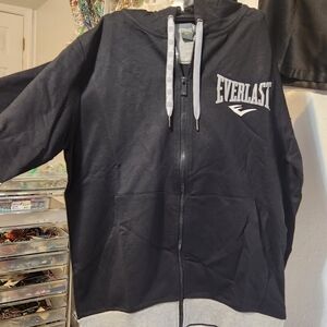 Black Everlast Zip-up hoodie NWOT